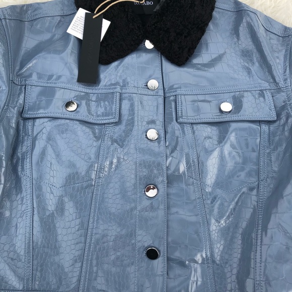 NWT Dolce Cabo Blue Faux Crocodile Jacket - Picture 5 of 5